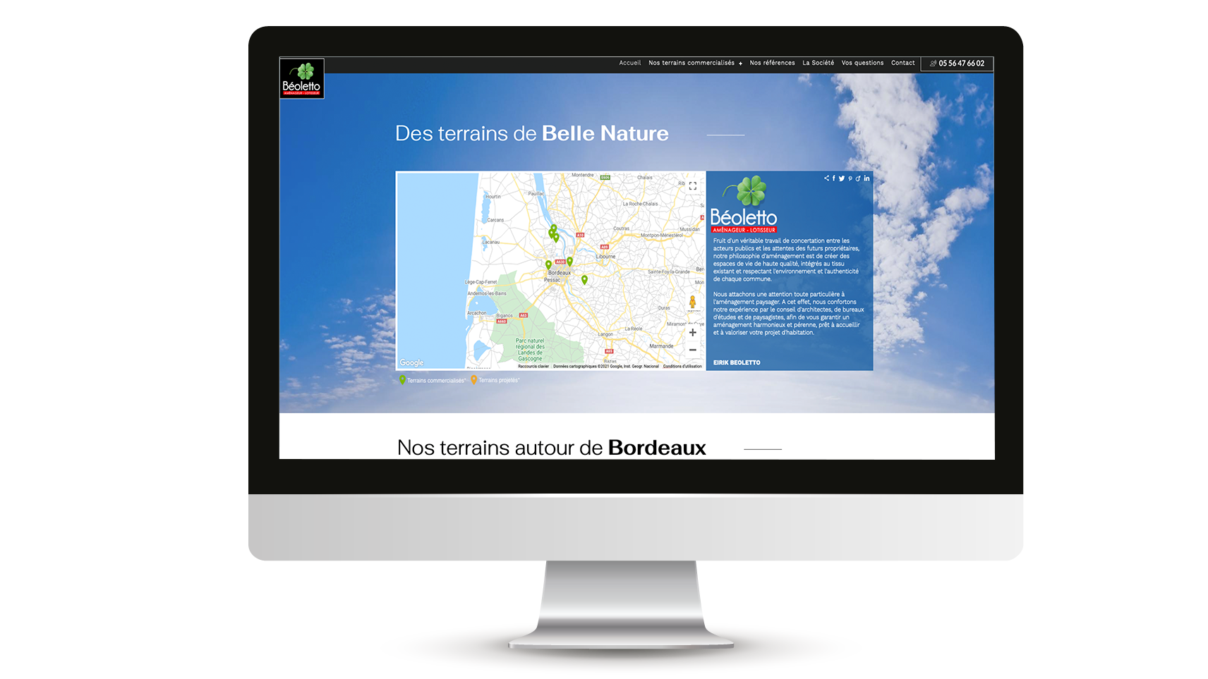 terrains, site web, visite 360