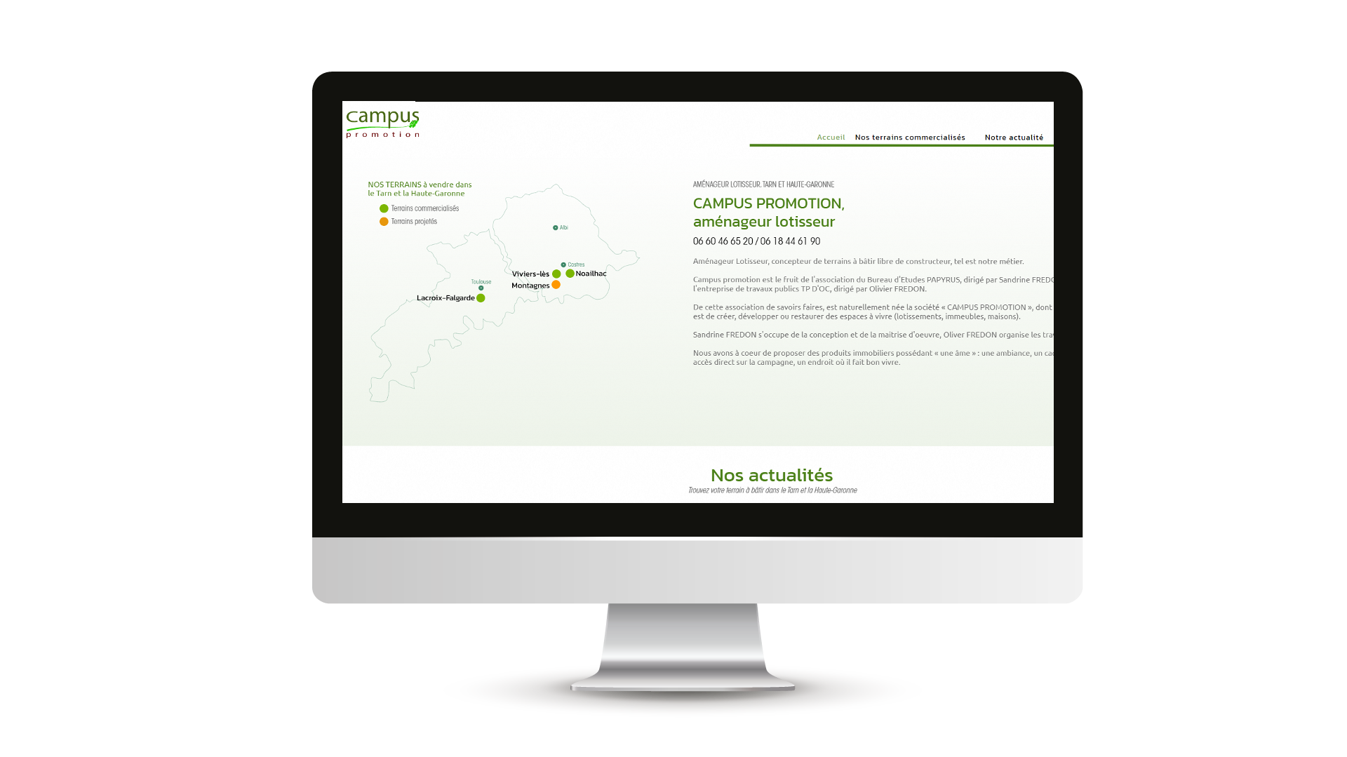 loticom, site web, plan masse