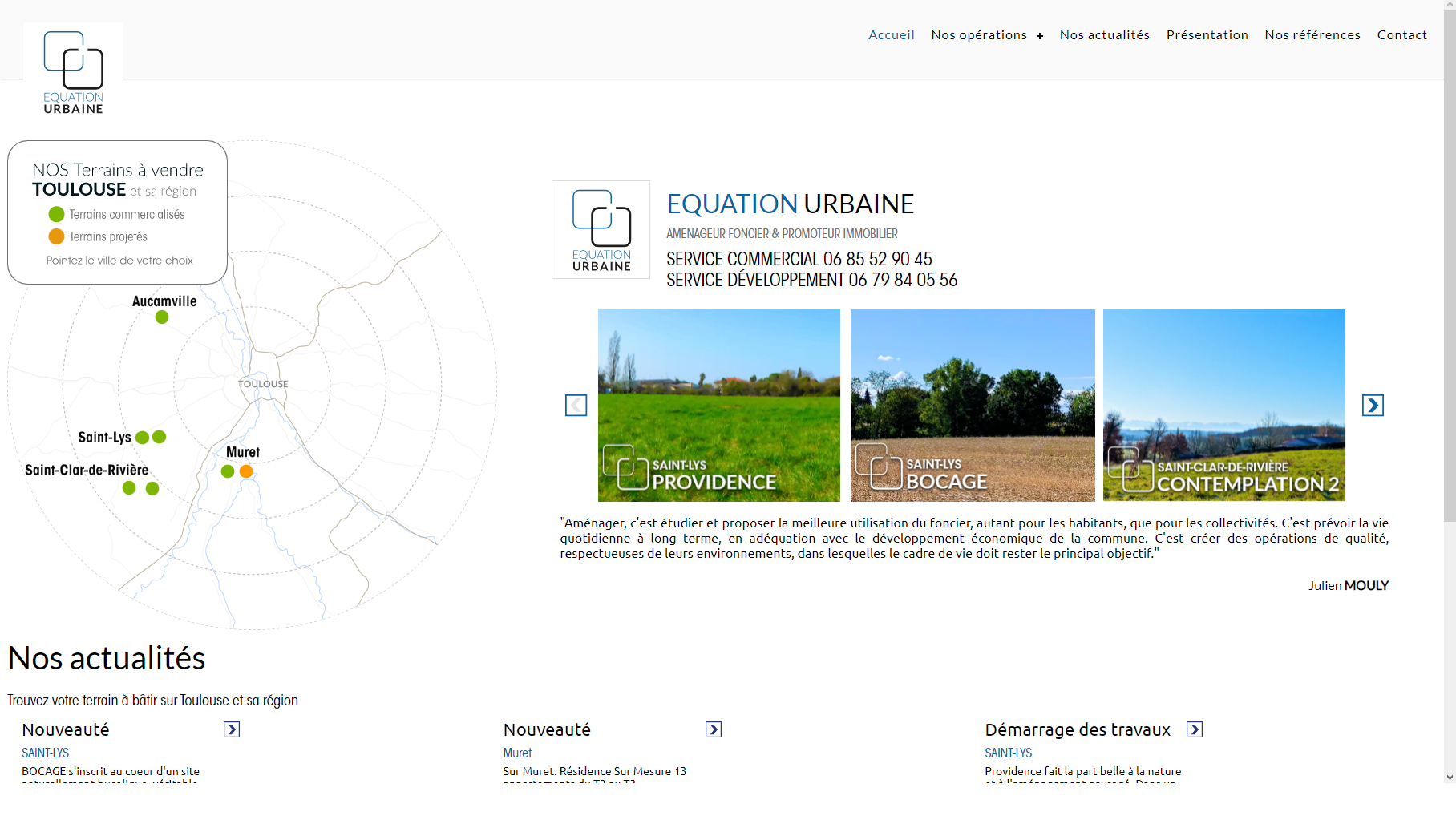 creation site web, amenageur lotisseur, creation plans de situation