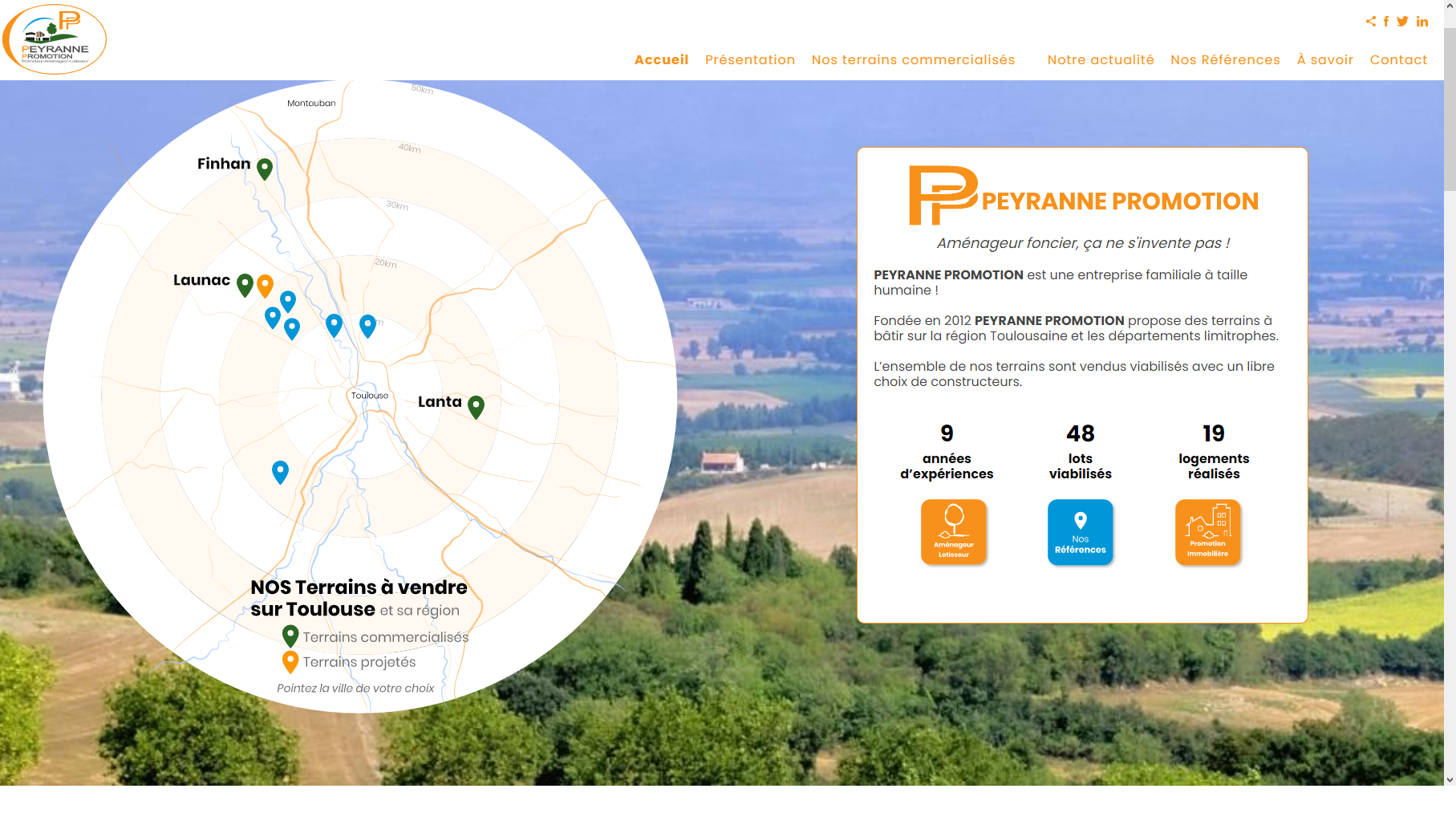 agence web design revel, promoteur amenageur lotisseur